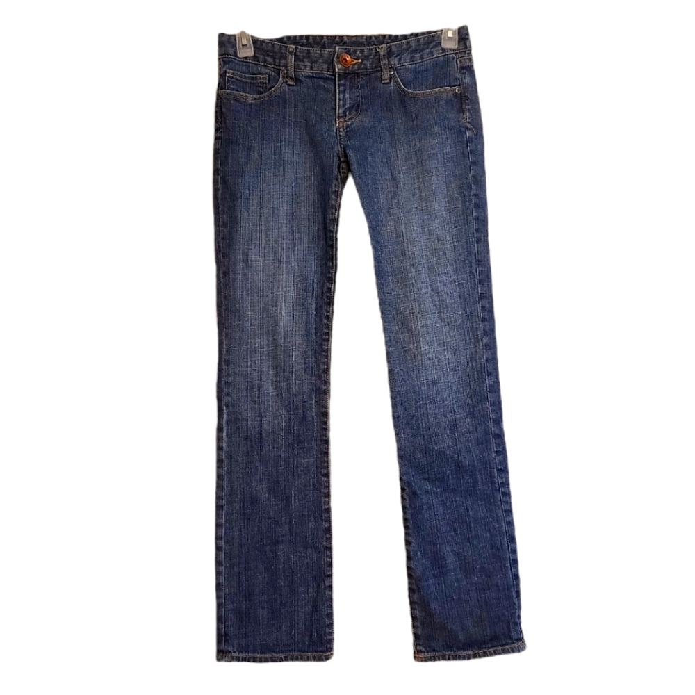 X2 Women's Size 6 Ultra Low Rise Skinny Straight Leg 31" Inseam Denim Blue Jeans